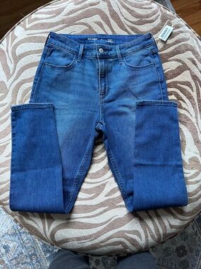 Old Navy Women's High Rise Super-Skinny Jeans - Dark Blue